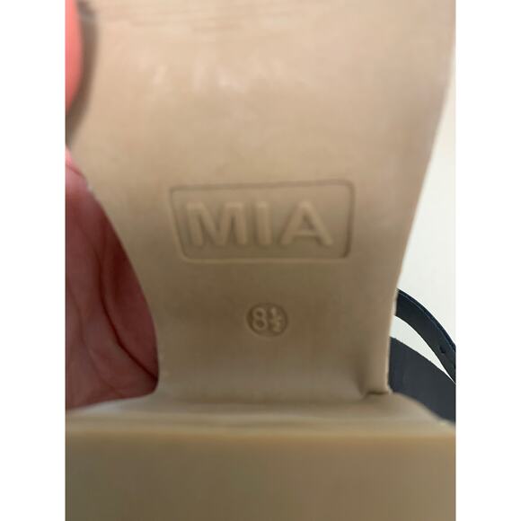 MIA Nichele Platform Espadrille Sling Back Heel Faux Leather Sandal Size 8.5 - Picture 8 of 8